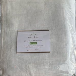 Pottery Barn Emery Linen Ivory Blackout Curtains - Brand New - 1 panel